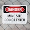 Signmission Mine Site Do Not Enter Danger Sign, Plastic, 14in W x 10in L, 2PK OS-2PACK-DS-P-1014-L-2152 - alternate 3